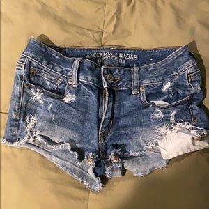 Low rise jean shorts